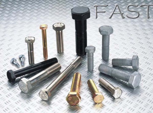 Hex head steel bolt and nut