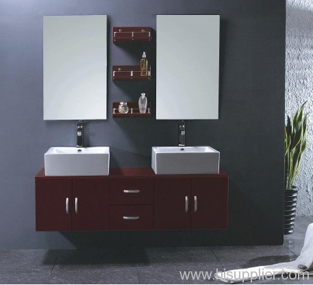 double sink oak bathroom cabinet