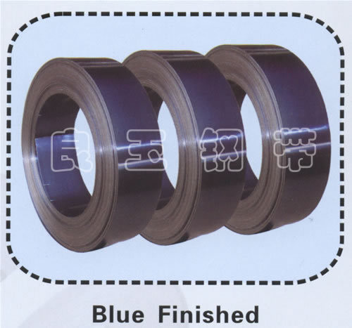 blue finished steel strip