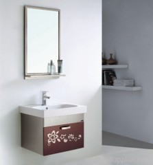 modern stainless steel bathroom vanity