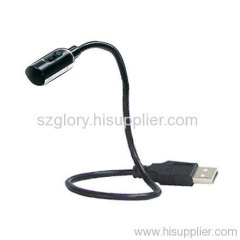 2 LED USB book light switch on head