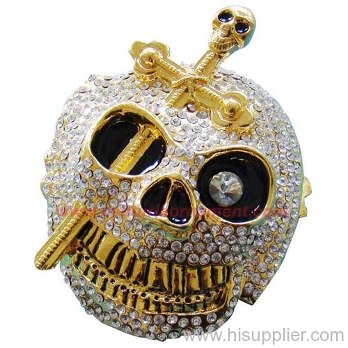 Gold Skull Buckles