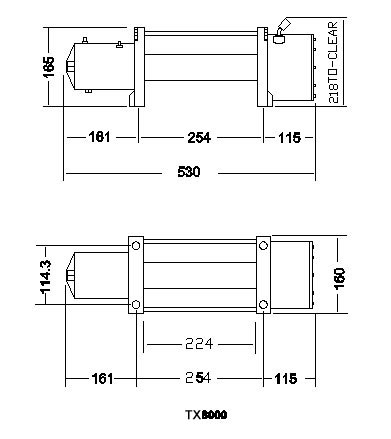 8000LB 4WD Electric Winch