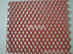 Red PVC Coated Expanded Metal Meshes