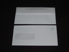 white window envelope