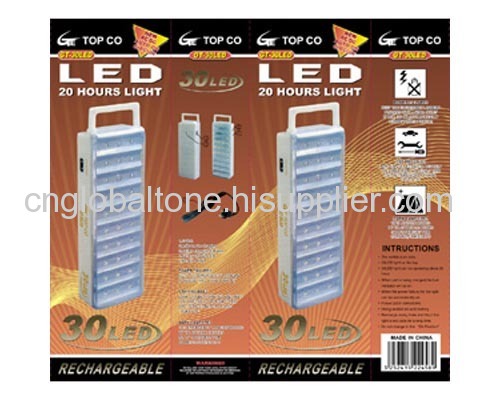 Led rechargeable emergency lamp