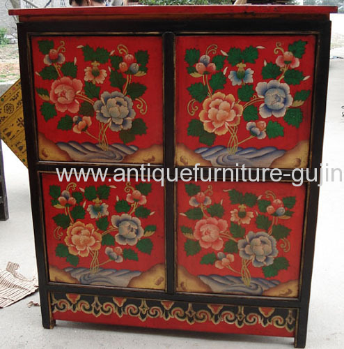 Reproduction painted cabinet