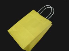 yellow paper handbag