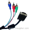 VGA to 3RCA AV Audio Video Cable