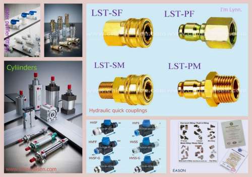 cylinders, hydraulic quick couplings, water tube fittings, hand valves, pipe fittings