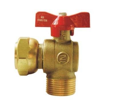 3/4'' ACS Approved.Male/Swivel Nut Full Port Angle Ball Valve With Aluminum T Handle
