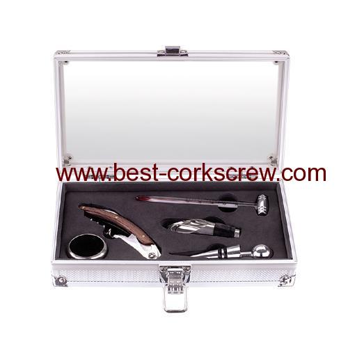 Window Aluminum box with wine accessories