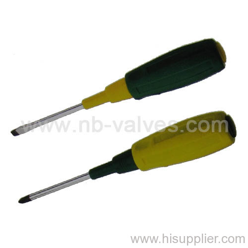 Rubber handle screwdriver