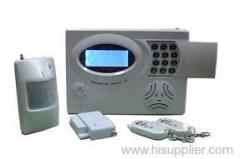 Home alarm system with voice instruction and LCD