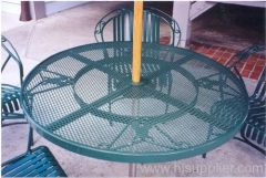 PE coated expanded metal decorative-tables