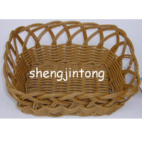 plastic rattan basket