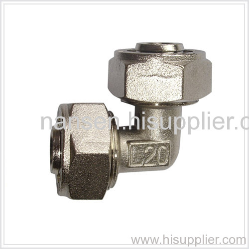 nickel-plated brass elbow fitting