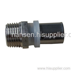 Nickel-Plated Brass Press Male Straight Fitting