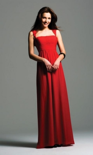 ladies evening dresses red