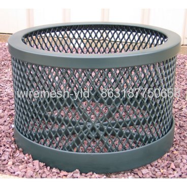 Round Expanded Metal Planter