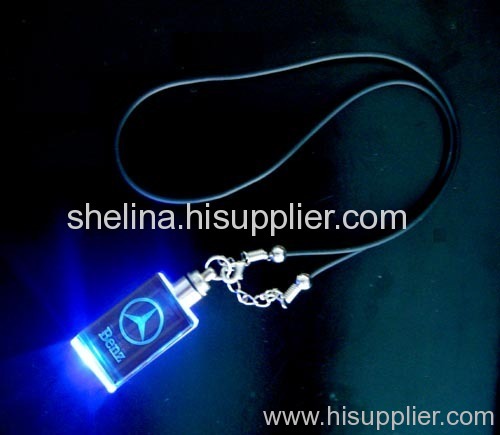 LED car logo lighting necklace
