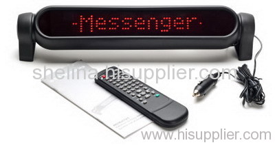Indoor red color led message scrolling car sign with remote control