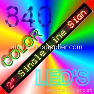 7*120 indoor double color led message sign with remote