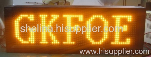 PH10 16*64 Semi-outdoor yellow color led sign