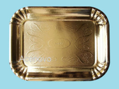 Rectangle golden plate