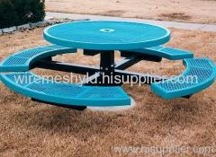 Round Expanded Metal Mesh Table