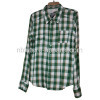 Ladies Plaid Long Sleeve Blouse