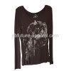 Discharge Print Knit Top