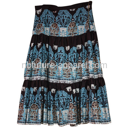 border print skirt