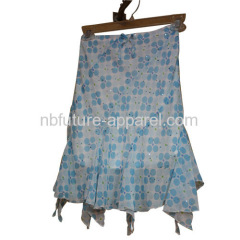 printed chiffon skirt