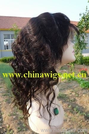 Indian remy hair long style full lace wig