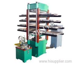 Rubber tiles vulcanizing press