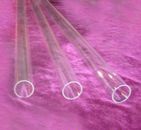 Transparent quartz glass tube