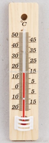 Wooden thermometer