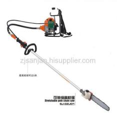 stretchable pole chain saw