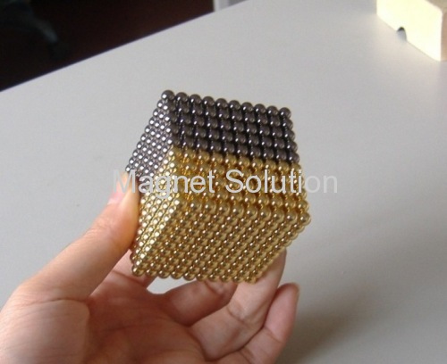 gold neodymium sphere cube 5mm