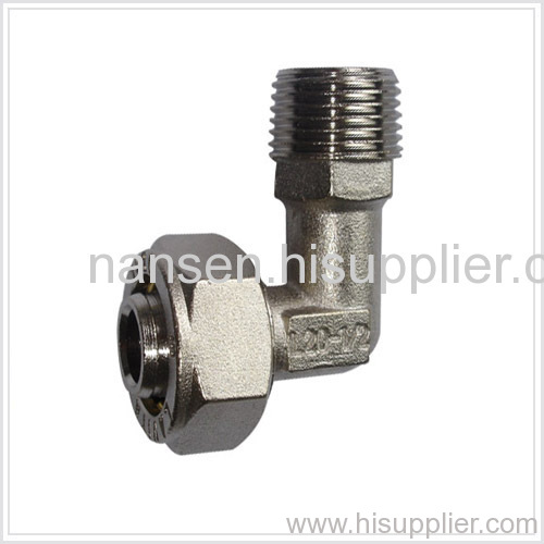 nickel plated long male elbow coupling
