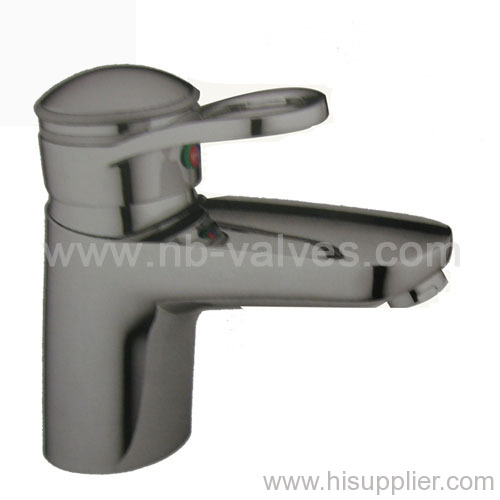 Brass single-lever basin mixer