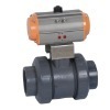 plastic pneumatic ball valve,UPVC pneumatic ball valve,pneumatic actuated ball vavle