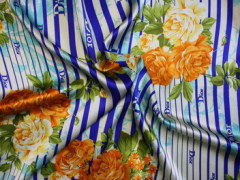 100% silk satin printed fabrics