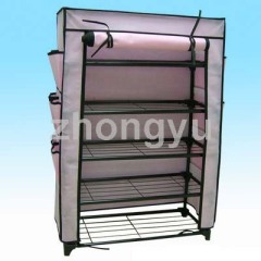 4 tier non-woven shoe rack