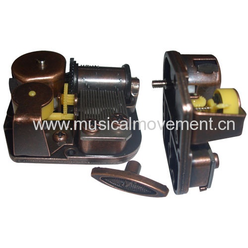 HAND CRANK MUSIC BOX MOVEMENT CUSTOM COLOR