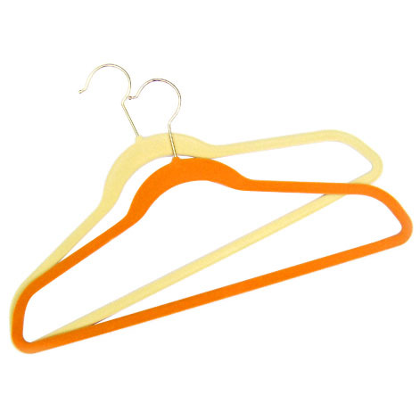 flocked coat hanger