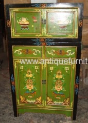 Tibetan Painted reproduction cabinet