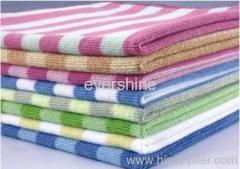 Two colored weftknitting towel