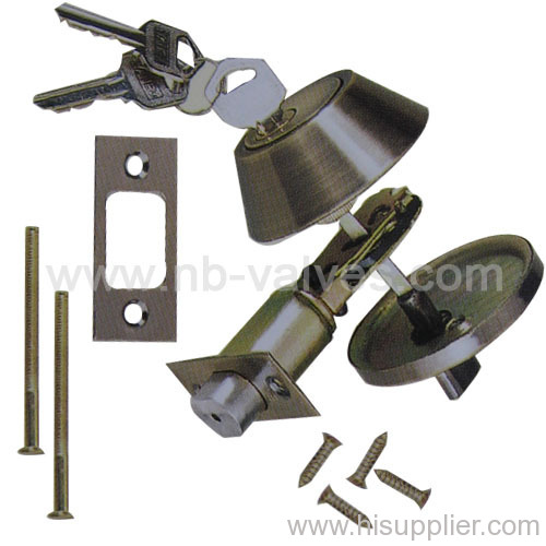 Brass key cylinder door lock